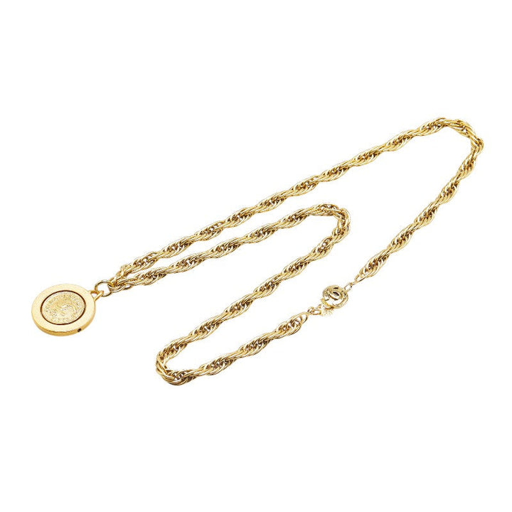 Top Quality Chanel Vintage Coco Mark Chain Necklace Gold