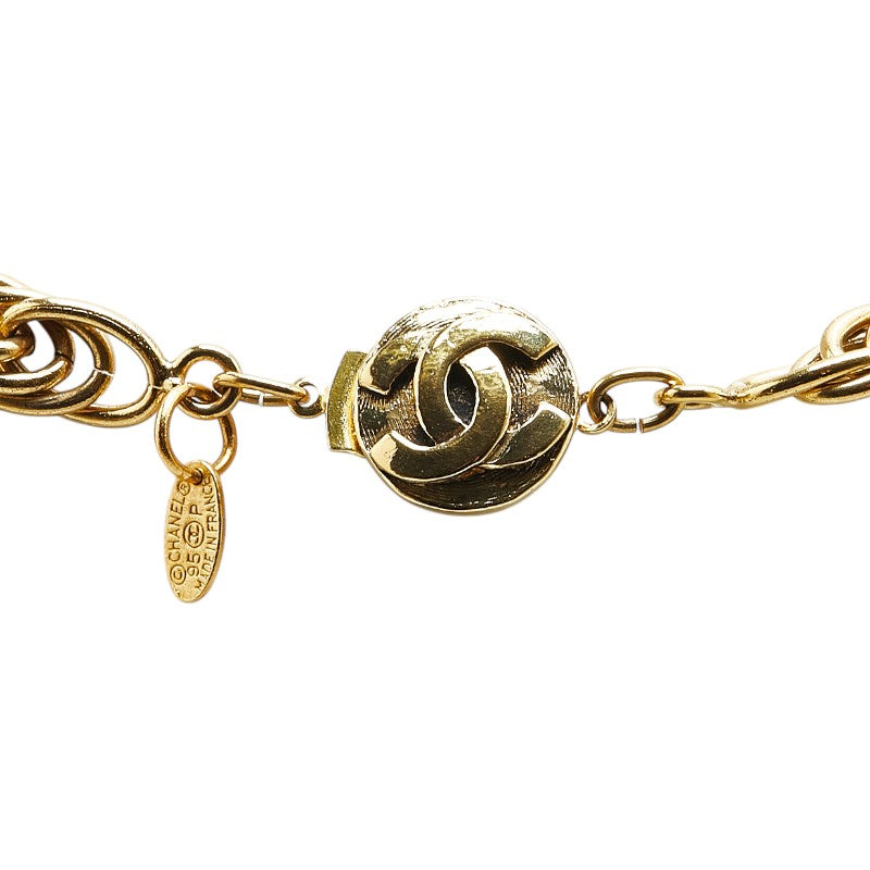Top Quality Chanel Vintage Coco Mark Chain Necklace Gold