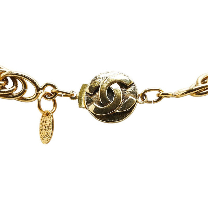 Top Quality Chanel Vintage Coco Mark Chain Necklace Gold
