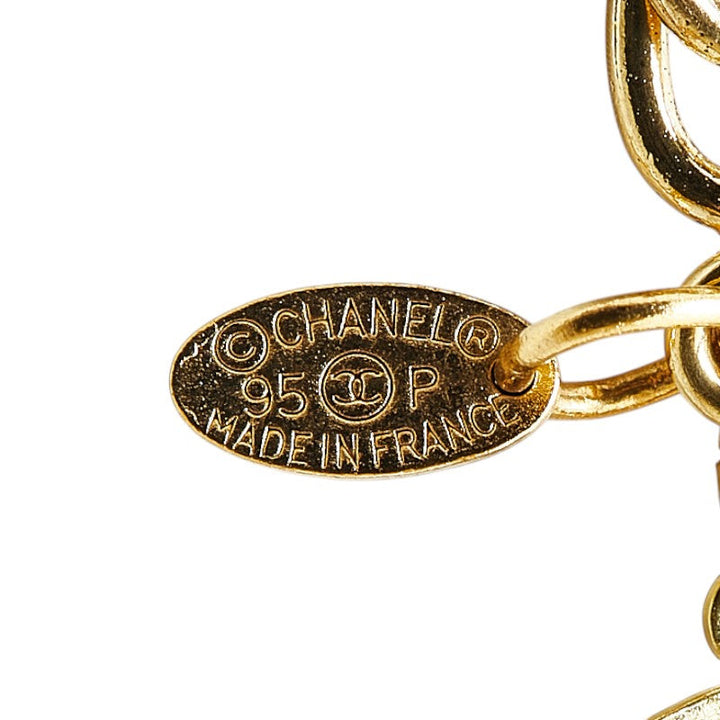 Top Quality Chanel Vintage Coco Mark Chain Necklace Gold