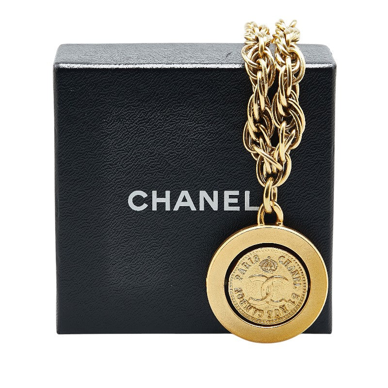 Top Quality Chanel Vintage Coco Mark Chain Necklace Gold