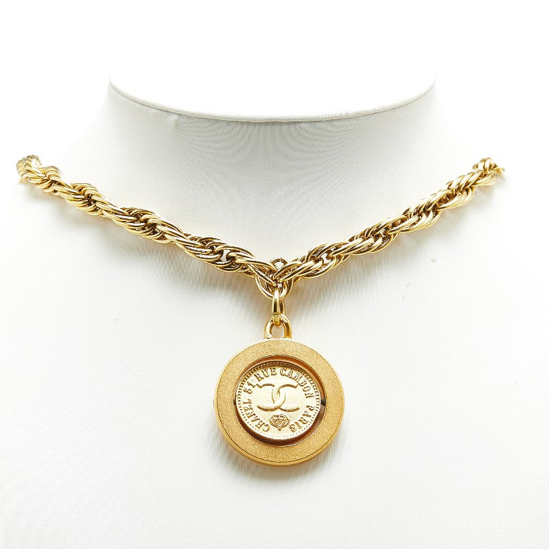 Top Quality Chanel Vintage Coco Mark Chain Necklace Gold