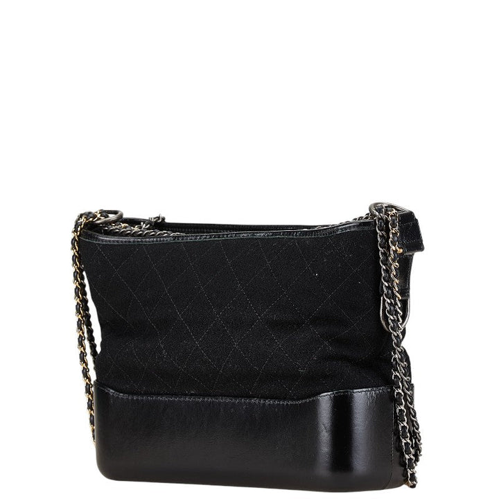 Top Quality Chanel Gabrielle Chain Shoulder Bag Black Felt Leather