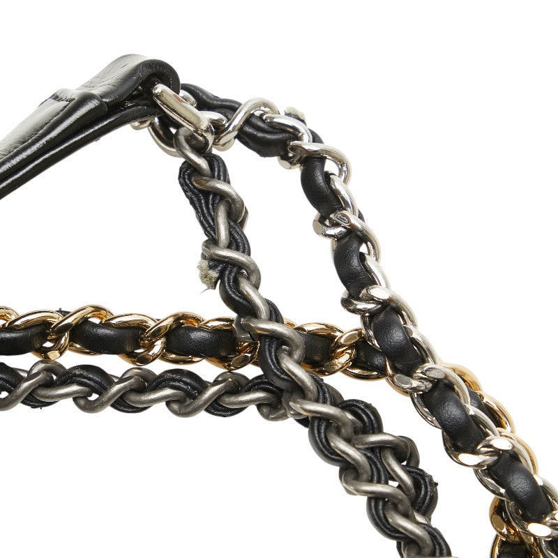 Top Quality Chanel Gabrielle Chain Shoulder Bag Black Felt Leather