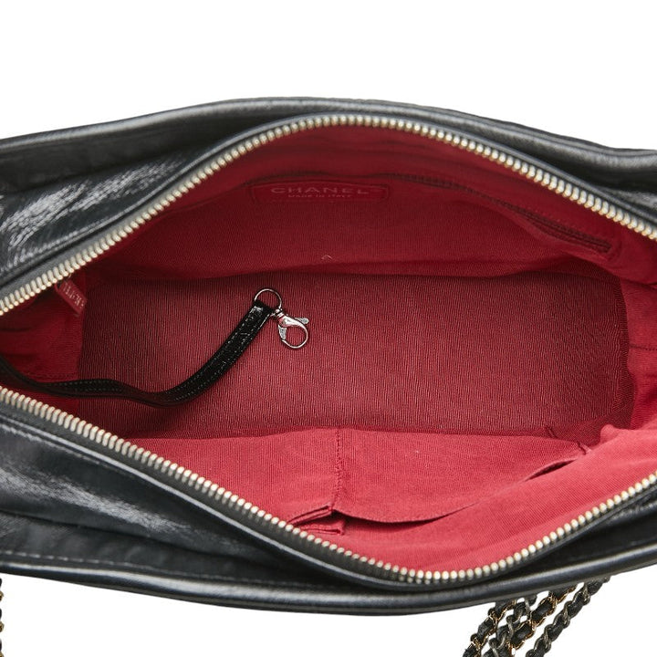 Top Quality Chanel Gabrielle Chain Shoulder Bag Black Felt Leather