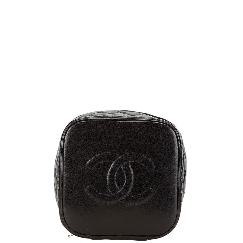 Top Quality Chanel Matelasse Vanity Bag Black Lambskin
