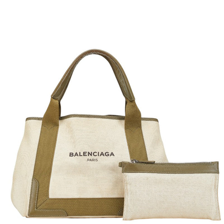 Top Quality Balenciaga Canvas Leather Cabas S Tote Bag