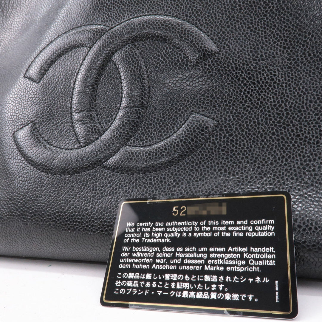 Top Quality Chanel Caviar Skin Chain Tote Bag Shoulder Bag Gold Black