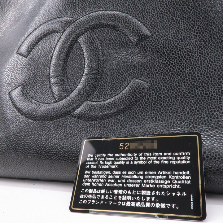 Top Quality Chanel Caviar Skin Chain Tote Bag Shoulder Bag Gold Black