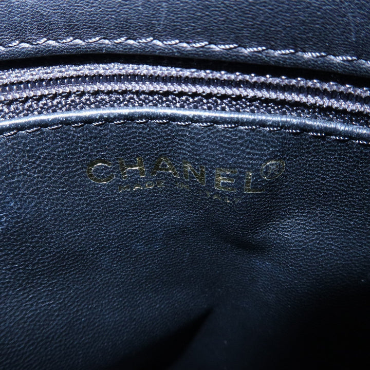 Top Quality Chanel Chocolate Bar Lamb Skin Chain Tote Bag Black