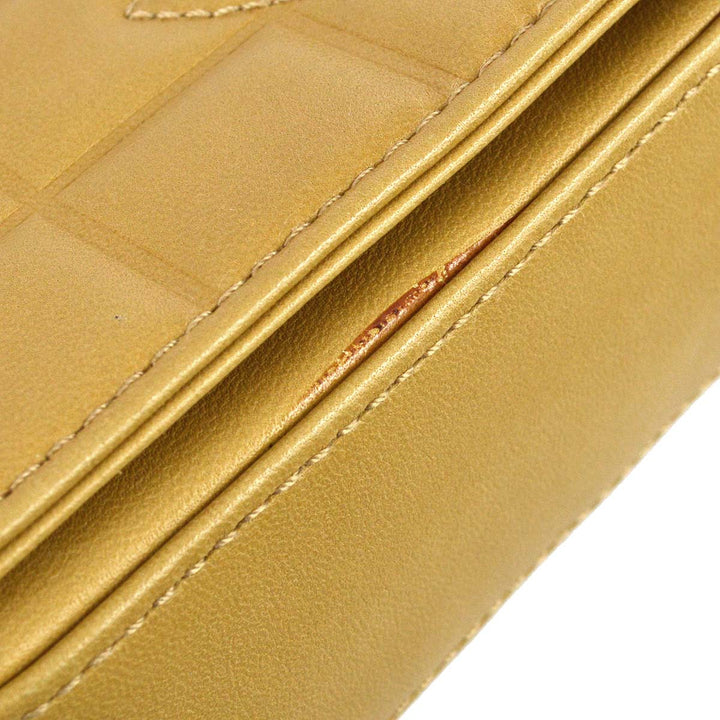 Top Quality Chanel 2003-2004 * Choco Bar Shoulder Bag Beige Lambskin