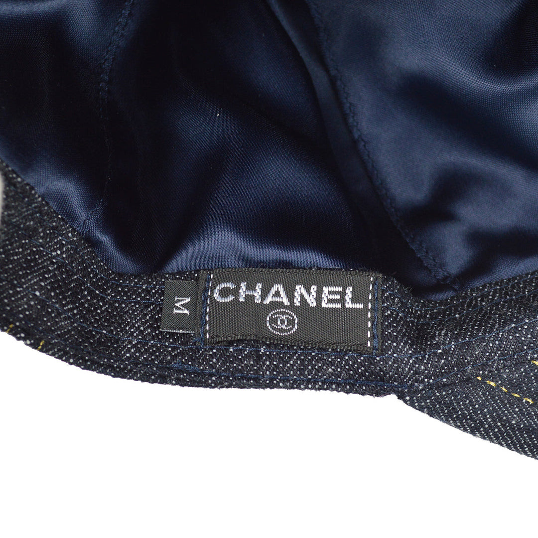 Top Quality Chanel Indigo Denim Cap Hat Small New #M
