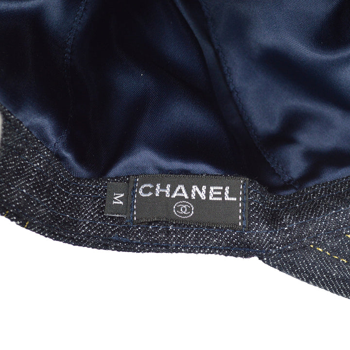 Top Quality Chanel Indigo Denim Cap Hat Small New #M