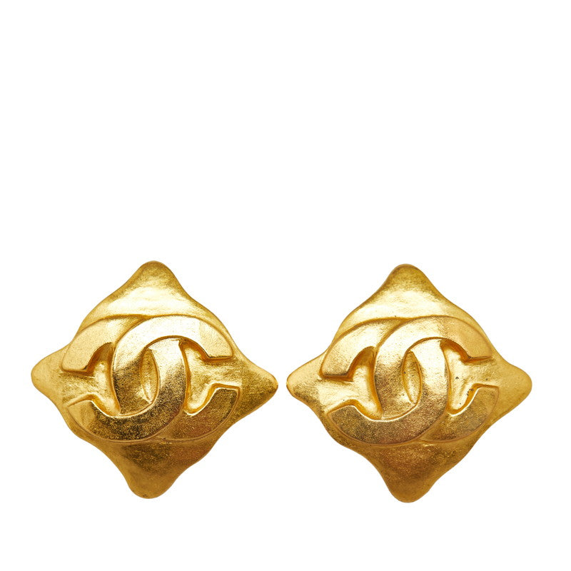 Top Quality Chanel Cocomark Striped Earrings Gold  Ladies Chanel