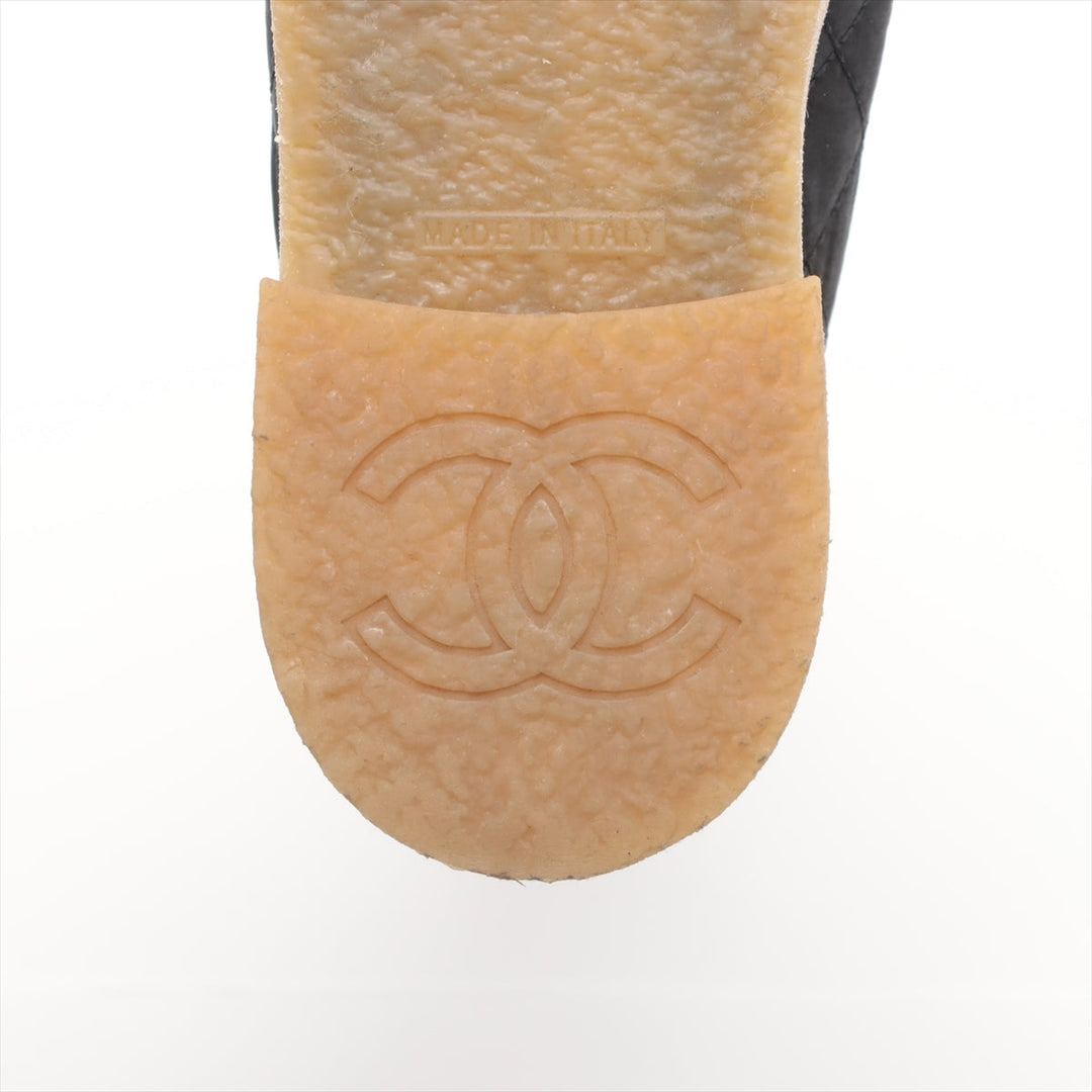 Top Quality Chanel Coco Patent Leather X Fabric Short Boots 36  Black G36702 Double Turn Locks Insol Wool