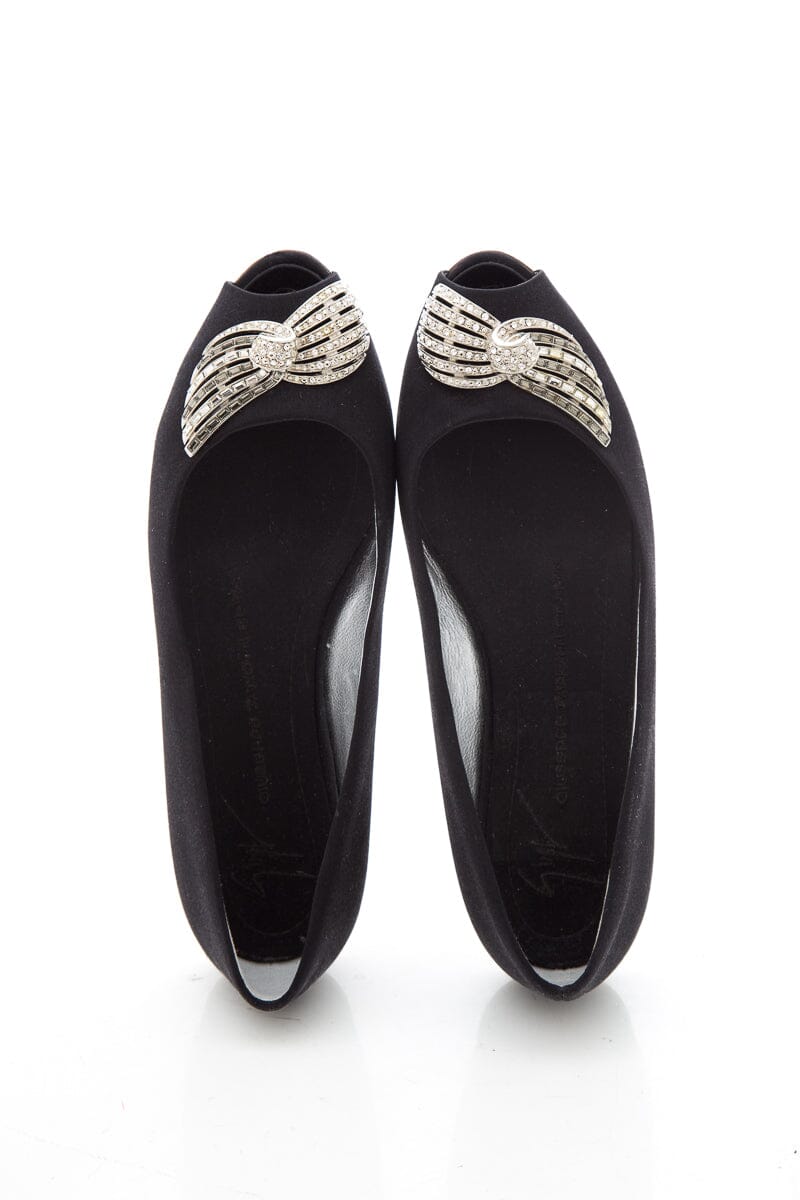 Giuseppe Zanotti Black Flats SZ 36.5