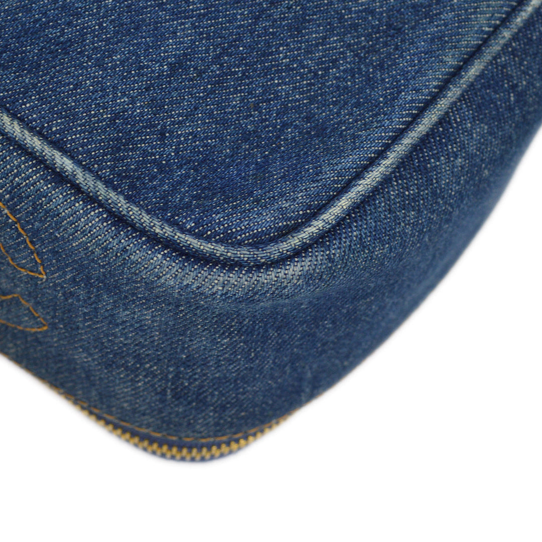 Top Quality Chanel Blue Denim Timeless Vanity Handbag