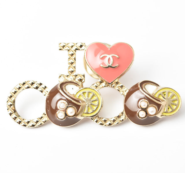 Top Quality Chanel Heart Motif Brooch Pin Badge