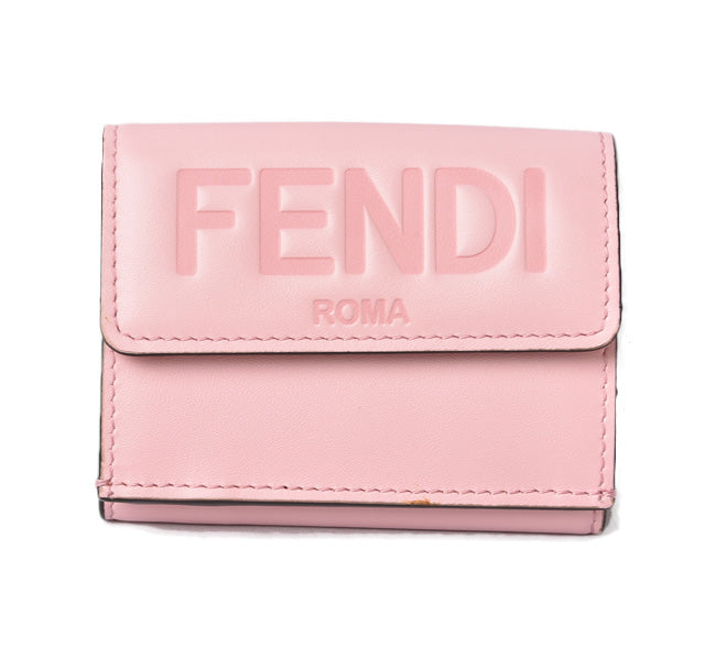 Top quality Fendi Soft Leather Trifold Mini Wallet 8M0395