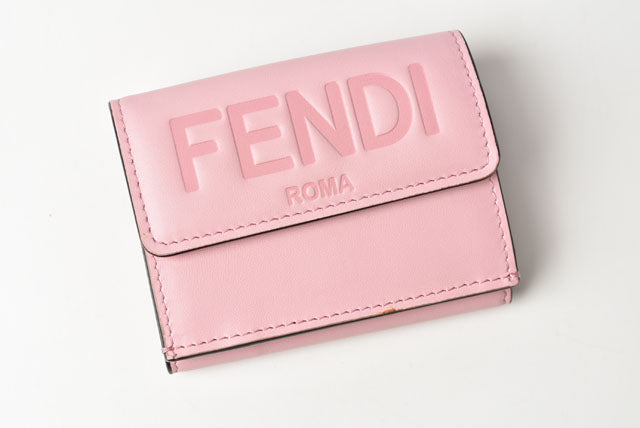 Top quality Fendi Soft Leather Trifold Mini Wallet 8M0395