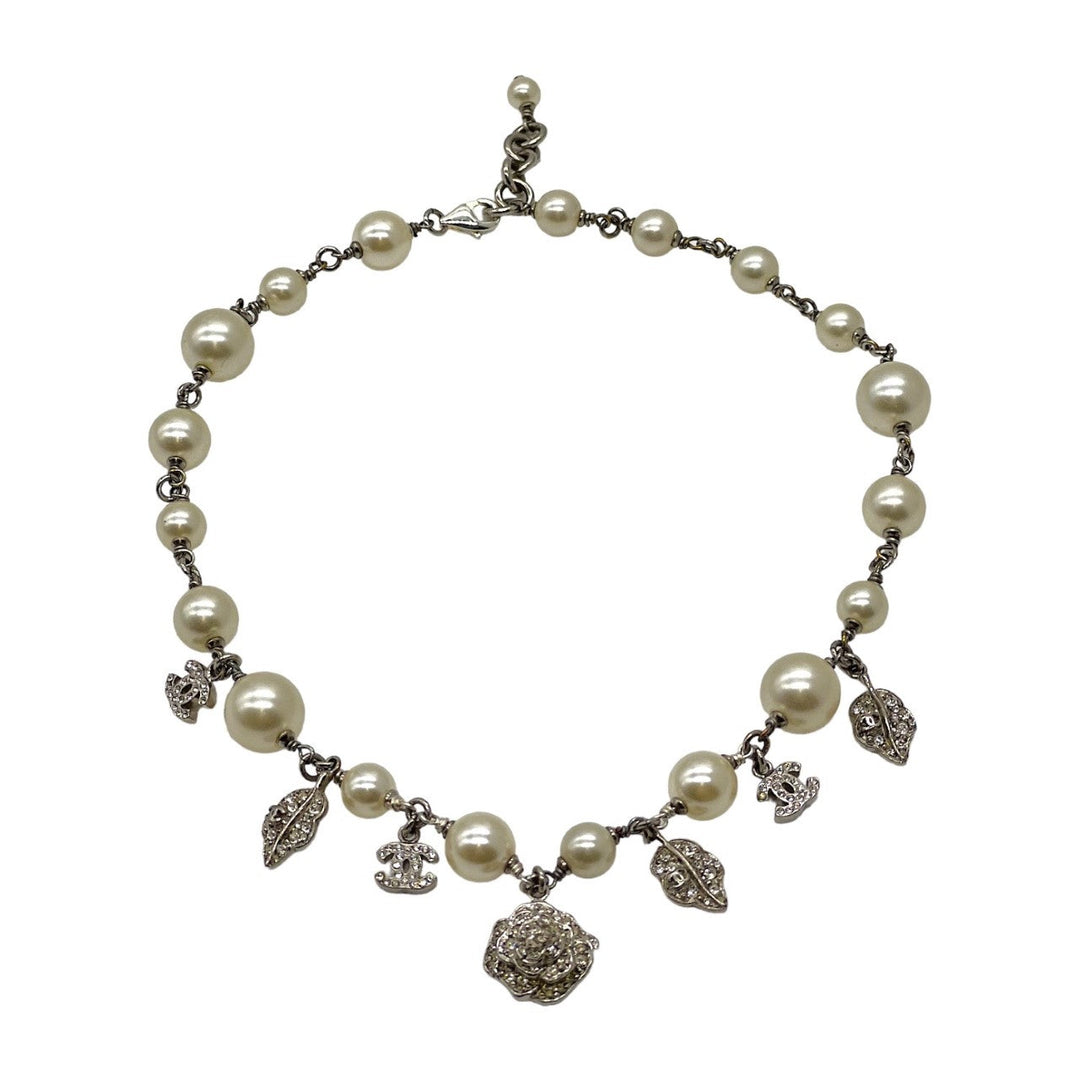 Top Quality Chanel Vintage Pearl Charm Choker Necklace