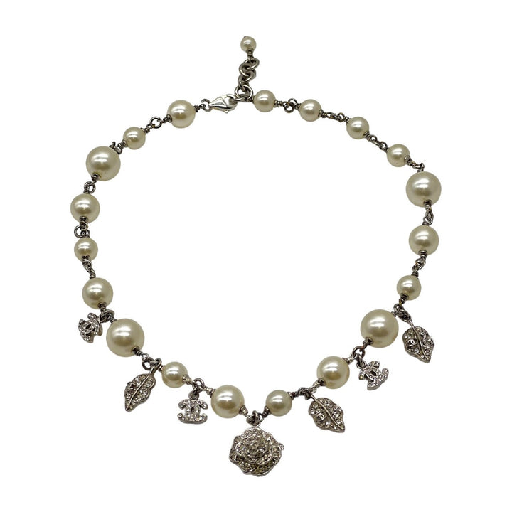 Top Quality Chanel Vintage Pearl Charm Choker Necklace