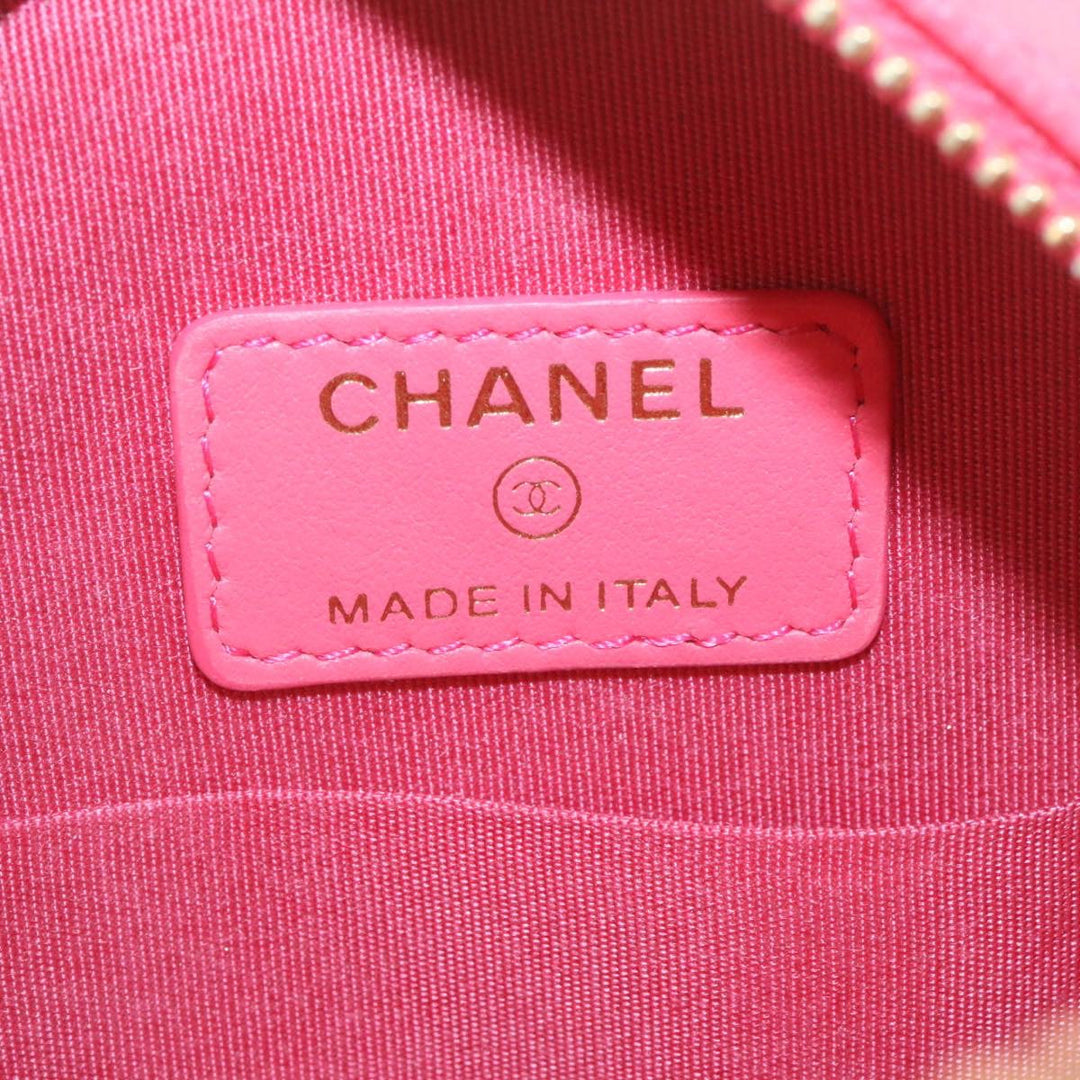 Top Quality Chanel Matelasse Caviar Skin Chain Shoulder Bag Pink CC Auth 23651A