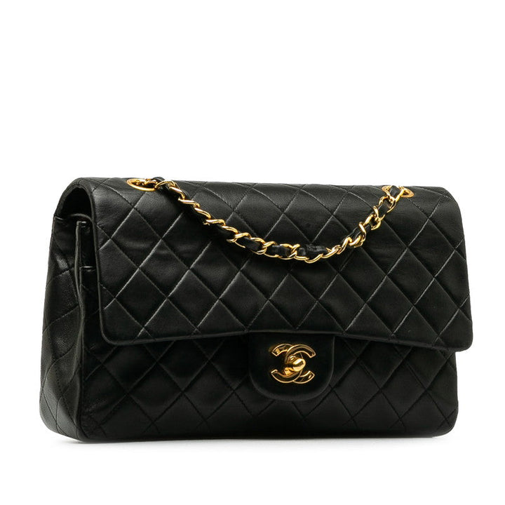 Top Quality Chanel Mattress Double Flat Chain houlder Bag No. 2 Black Gold   CHANEL