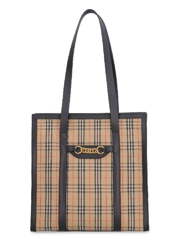 Burberry Vintage Check Canvas Tote Bag Beige