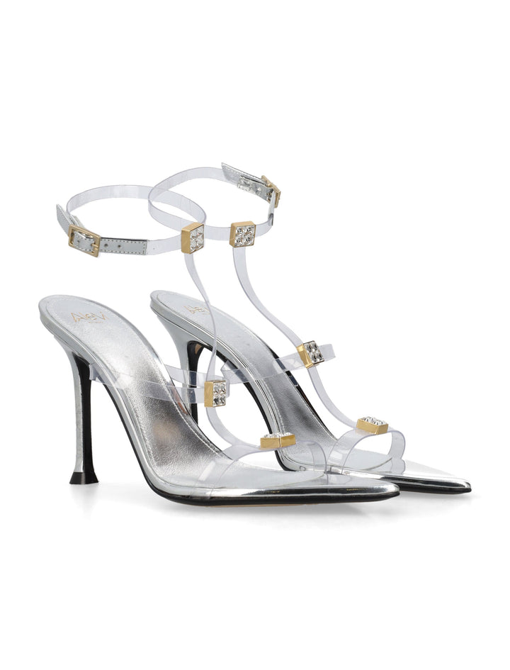 ADDY 095 NAIL VEGAS SILVER SANDALS