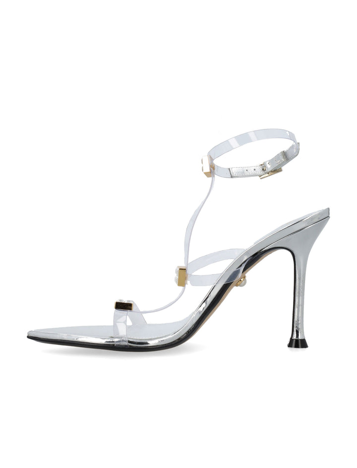 ADDY 095 NAIL VEGAS SILVER SANDALS