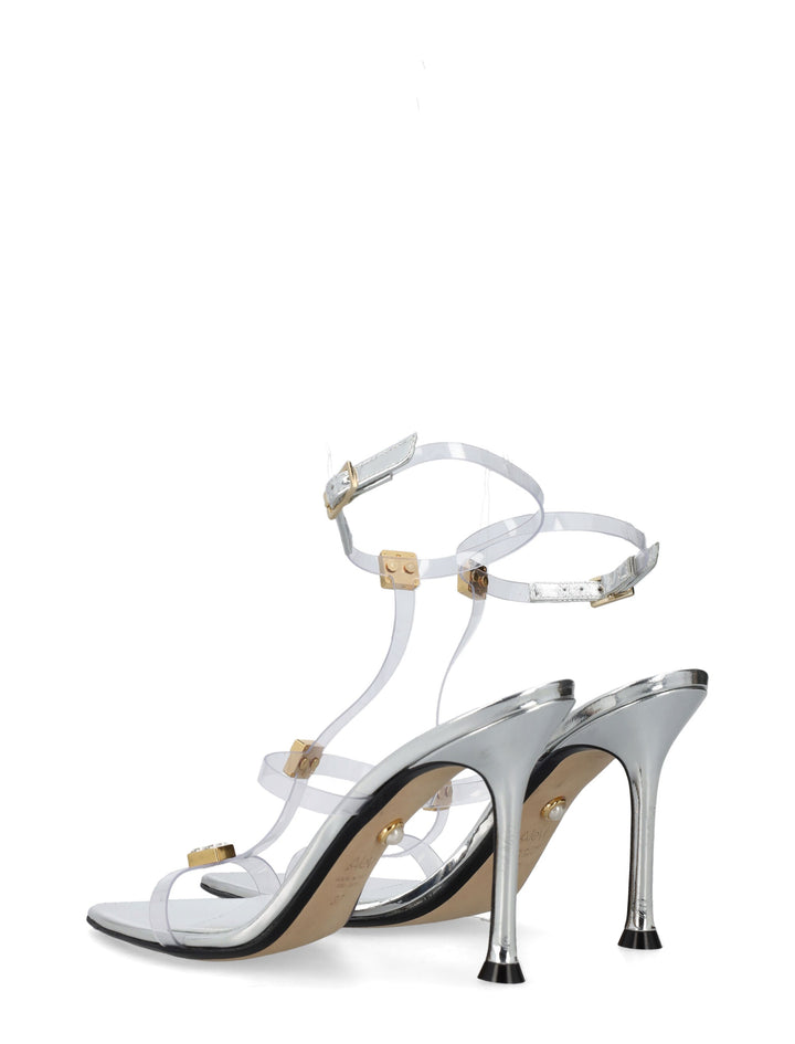 ADDY 095 NAIL VEGAS SILVER SANDALS