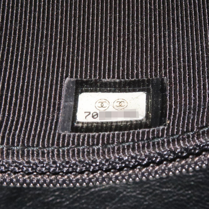 Top Quality Chanel Chocolate Bar Lamb Skin Chain Shoulder Bag Black