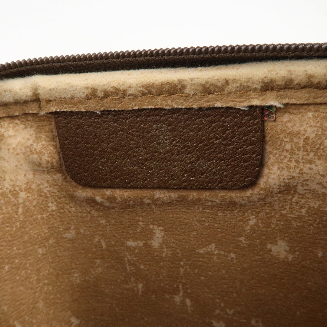 GUCCI Old Gucci GG Plus Leather Shoulder Bag Beige 97.02.068