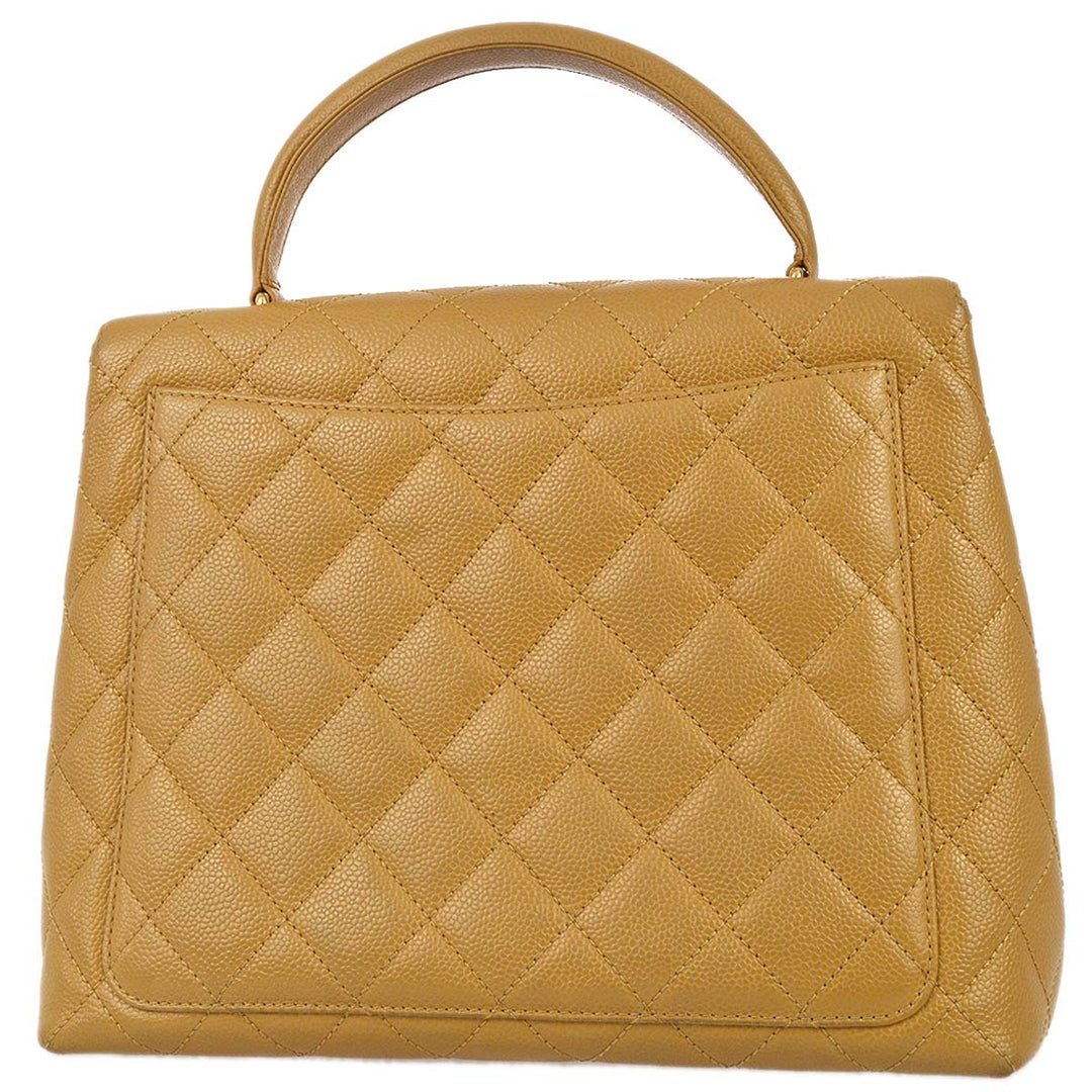 Top Quality Chanel 2004-2005 Beige Caviar Kelly Handbag