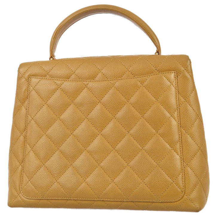 Top Quality Chanel 2004-2005 Beige Caviar Kelly Handbag