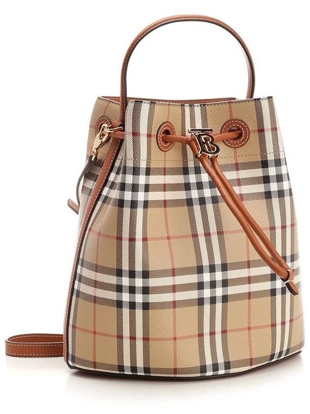 Burberry TB Check Print Small Bucket Bag Archive