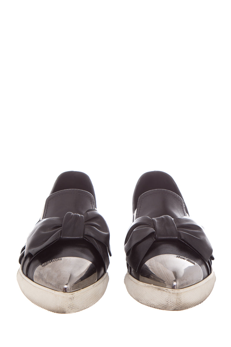 Miu Miu Black Bow Sneakers SZ 38.5
