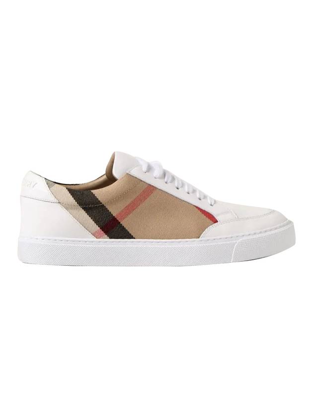 Burberry WoMen's House Check Leather Low Top Sneakers White