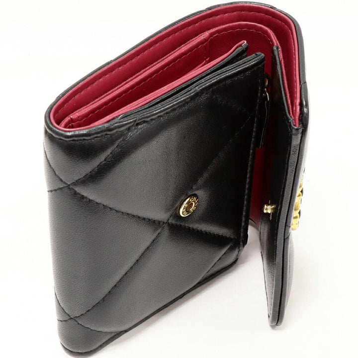 Top Quality Chanel Lambskin Trifold Wallet Black