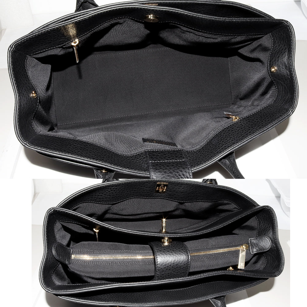 Top Quality Chanel 2WAY Tote Bag Soft Caviar Skin Black