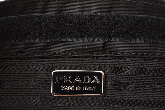 Prada Nylon Flat Pouch/Cosmetic Pouch Black