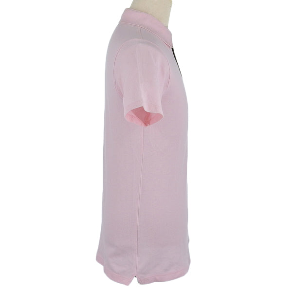 BURBERRY Logo Embroidered Polo Shirt Pink