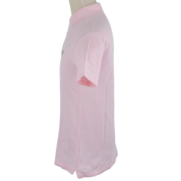 BURBERRY Logo Embroidered Polo Shirt Pink