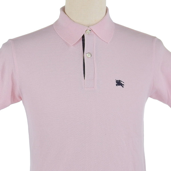 BURBERRY Logo Embroidered Polo Shirt Pink