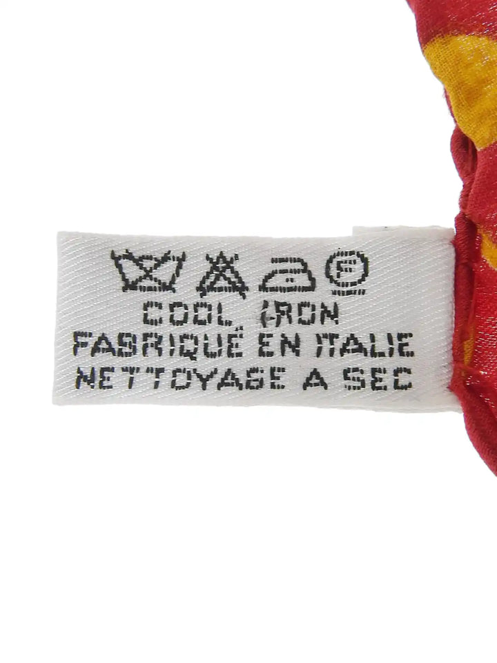 Chanel Camellia Pattern Scarf Red/Multi