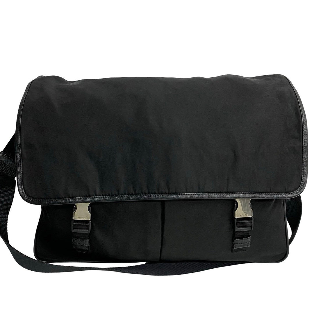 Prada Tessuto Messenger Bag Canvas Crossbody Bag