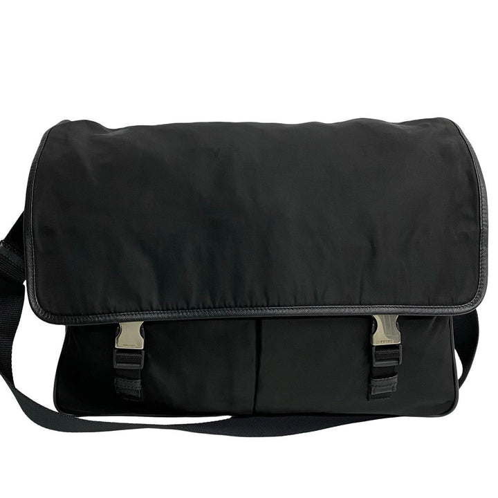 Prada Tessuto Messenger Bag Canvas Crossbody Bag