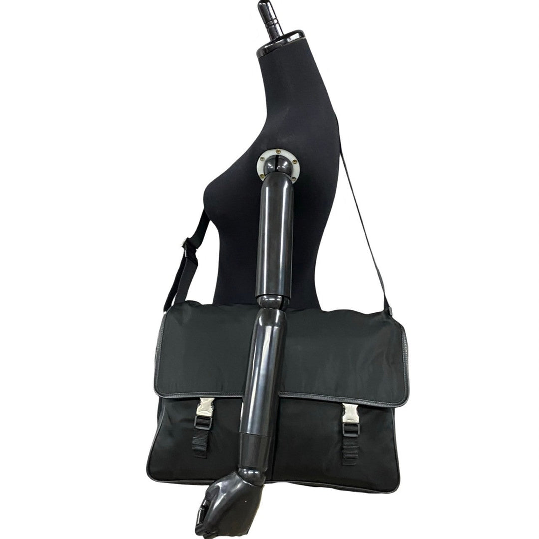 Prada Tessuto Messenger Bag Canvas Crossbody Bag