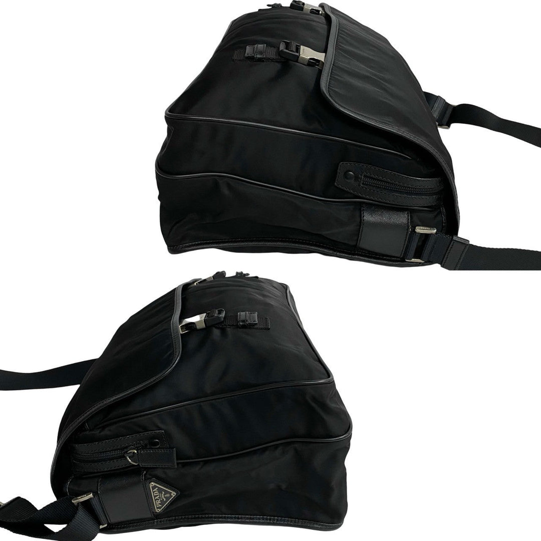 Prada Tessuto Messenger Bag Canvas Crossbody Bag